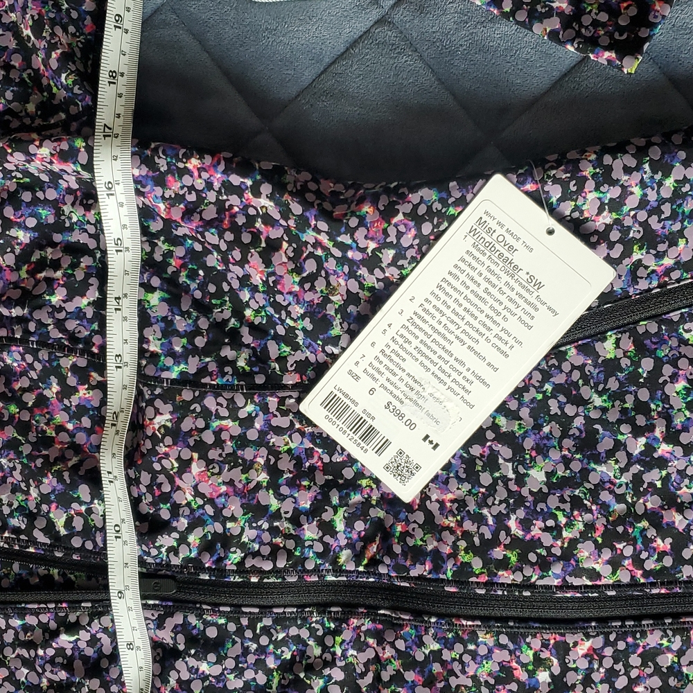 COPY for Measurement Video Lululemon Jacket Reflective SeaWheeze Size 6 - Picture 8 of 8